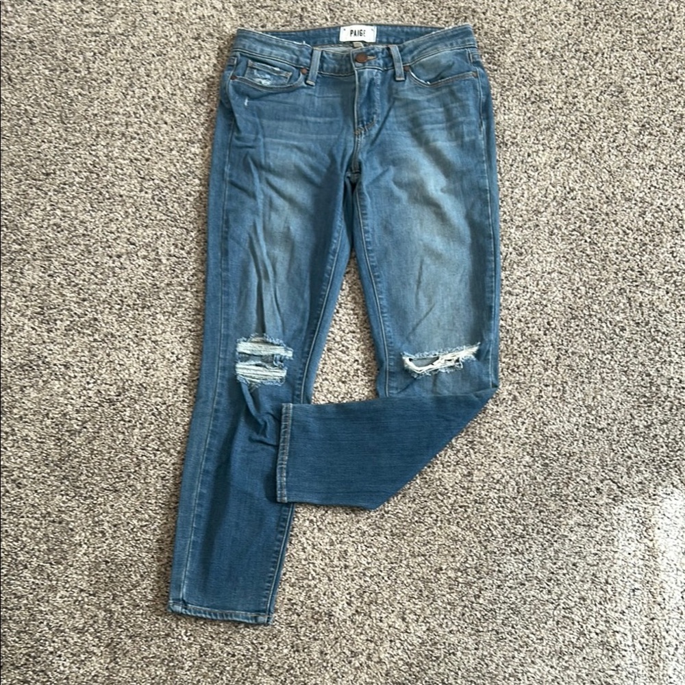 PAIGE Women's Verdugo Crop Blue Jeans 27